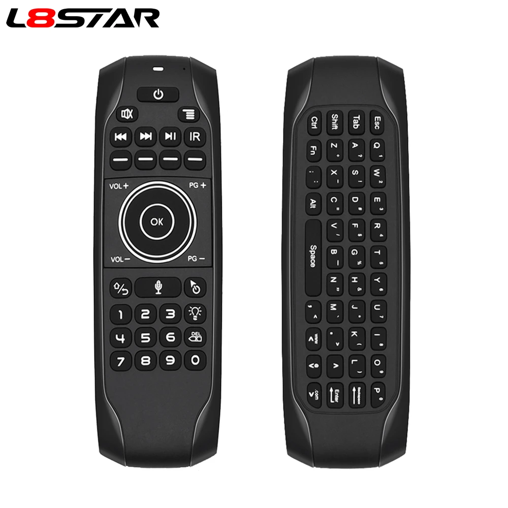 L8STAR G7 русская воздушная мышь с подсветкой, ИК обучающая Беспроводная мини клавиатура, универсальный пульт дистанционного управления 2,4G для ТВ приставки Android|Пульты ДУ|   | АлиЭкспресс