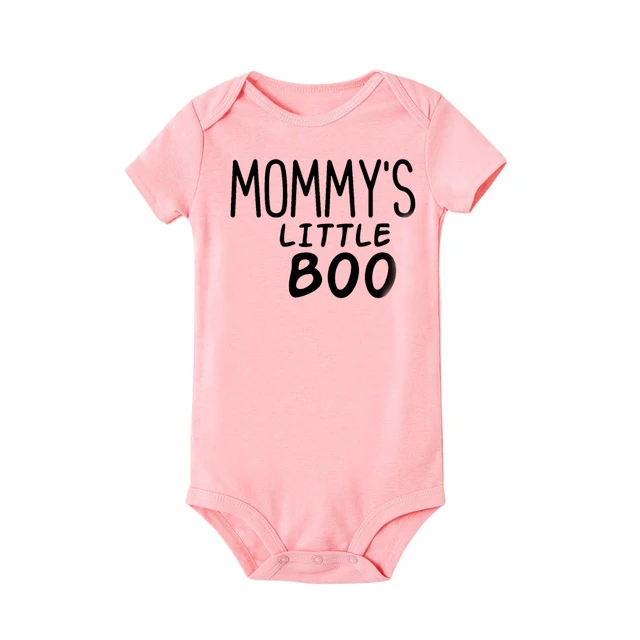 Mommy's Little Boo/боди с принтом для новорожденных; Забавный хлопковый боди с короткими рукавами для младенцев; детские комбинезоны; ползунки для девочек; одежда для маленьких мальчиков
