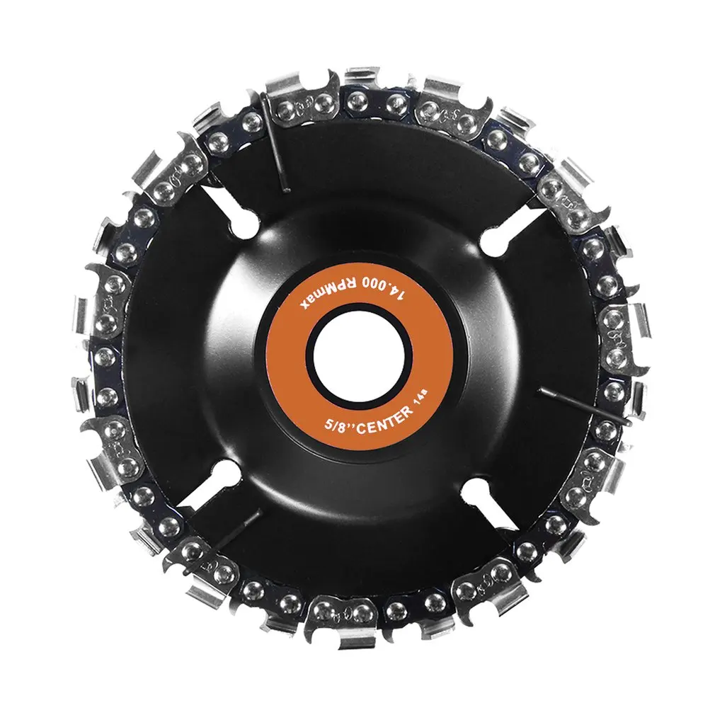 

4Inch Chain Plate Angle Grinding Wheel Wood Carving Disc Chain Woodworking Saw Blade Cutting Blade Angle Mill Chain Tray