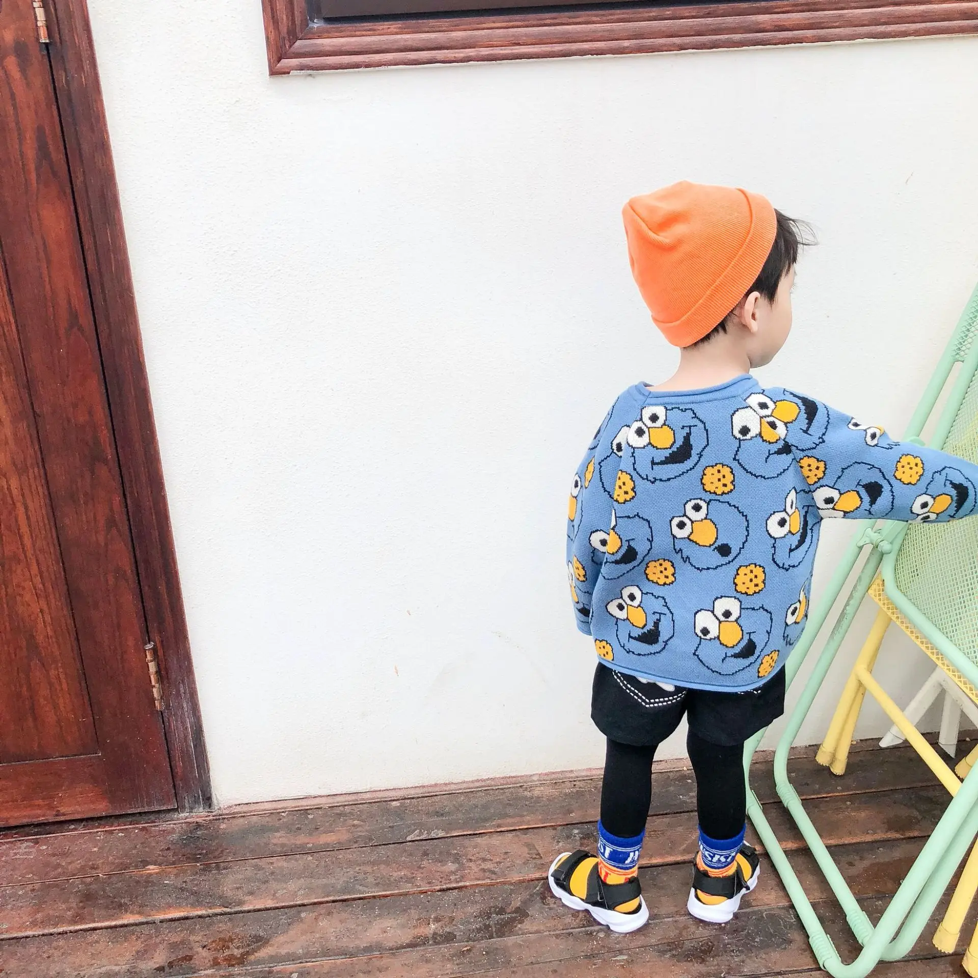 Tonytaobaby/осенне-зимняя одежда новая детская одежда для девочек и мальчиков Хлопковые вязаные пуловеры с рисунком для детей, свитер для малышей