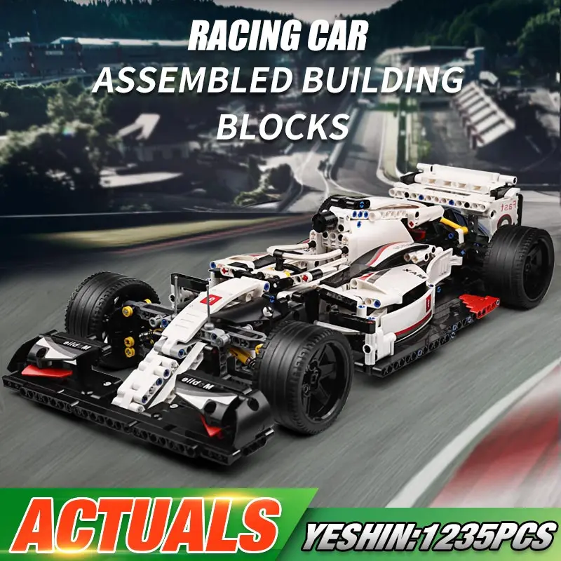 Yeshin 13117 Technic Автомобильные Игрушки совместимы с 8674 F1 гоночный автомобиль 7115