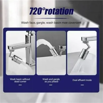 

720 Degrees Universal Splash Filter Faucet Spray Head Anti Splash Filter Innovative Kitchen Faucet ABS Splash Filter Faucet