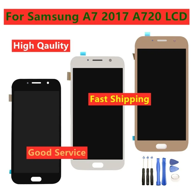 

5.7" LCD Display A7 2017 For Samsung Galaxy A7 2017 A720 A720F A720M LCD Touch Screen Digitizer Assembly LCD Replacement