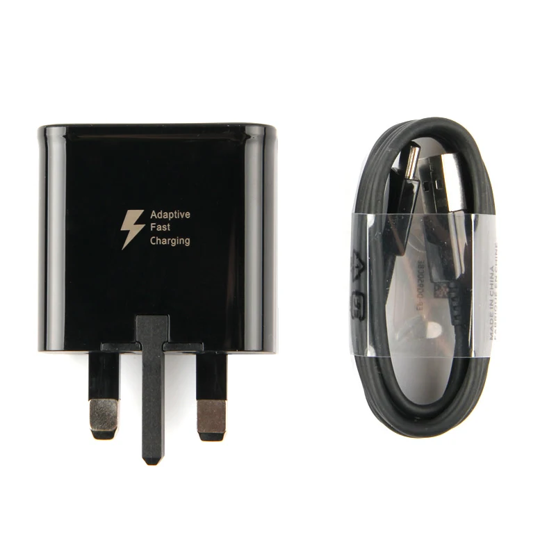 UK With Type-C Cable Быстрая Chatger путешествия Зарядное устройство EP-TA20EBE для Samsung Galaxy S8 плюс S10 NOTE8 Примечание 10 A5 S9 плюс S8+ S10+ N950F - Тип штекера: UK With Type-C Cable