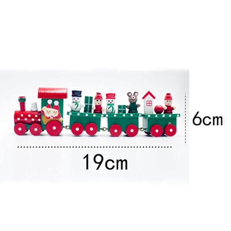 Рождественский поезд окрашенный деревянный Рождественский Декор для дома с Санта-Клаусом и оленем рождественские детские игрушки подарок орнамент Navidad новогодние подарки
