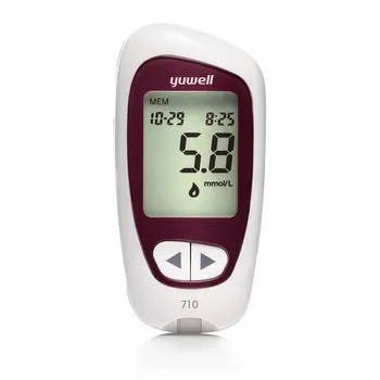 

Blood glucose tester No code modulation plug and play Trace blood 250 sets of memory Large screen LCD white 1 pcs