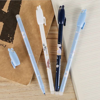 

3pcs Kawaii Cat Erasable Pen Set 0.38mm Magic Ink Erasable Pen Washable HandleBlue for School Office Writing Tools Stationery