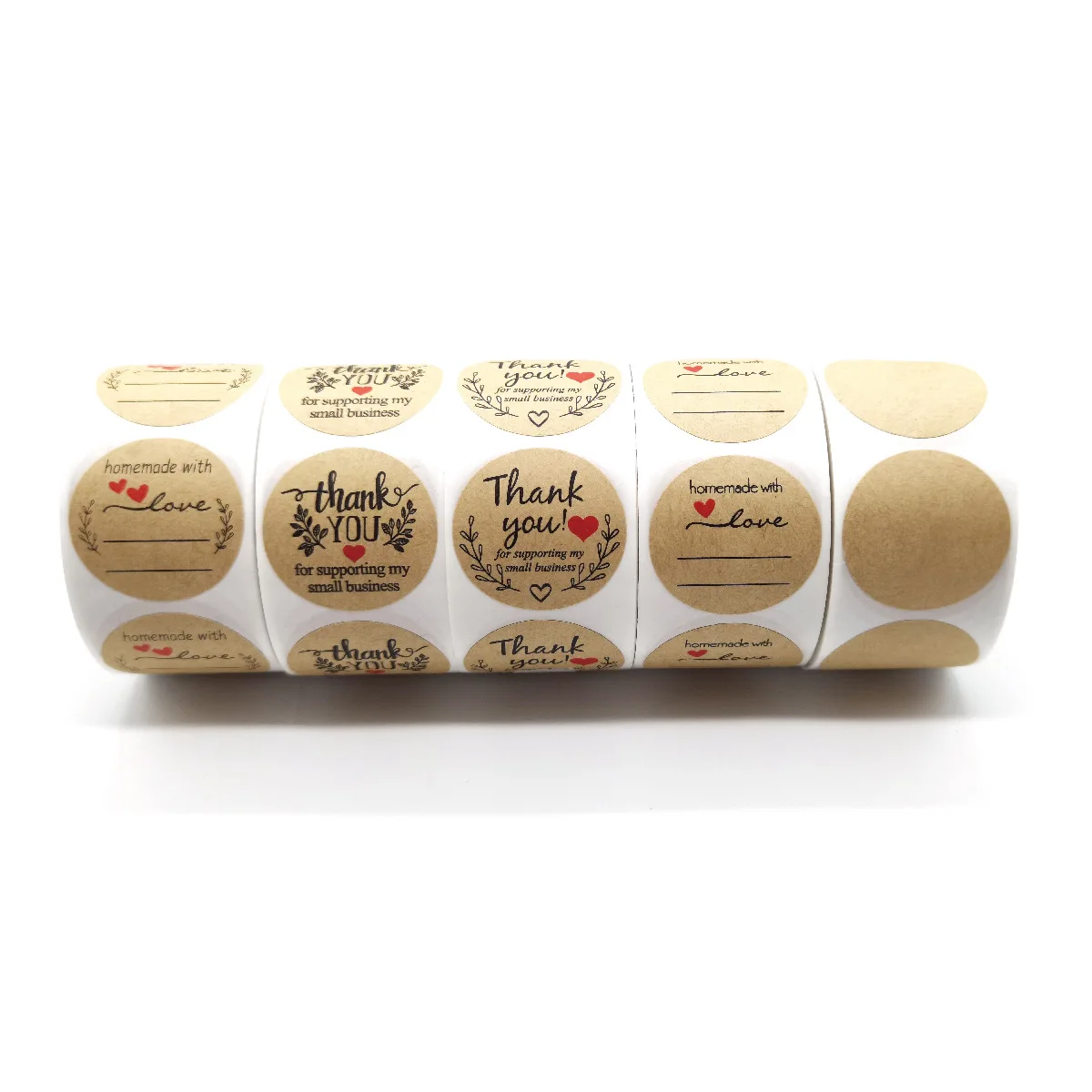 1 5 Дюймовый рулон крафт бумаги Love Handmade Thank You Label Seal Sticker 500 рулонов наклейка для