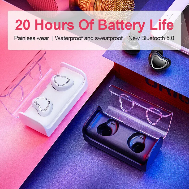 Bluetooth TWS 5,0 гарнитура беспроводная двойная мини-гарнитура с внешним аккумулятором