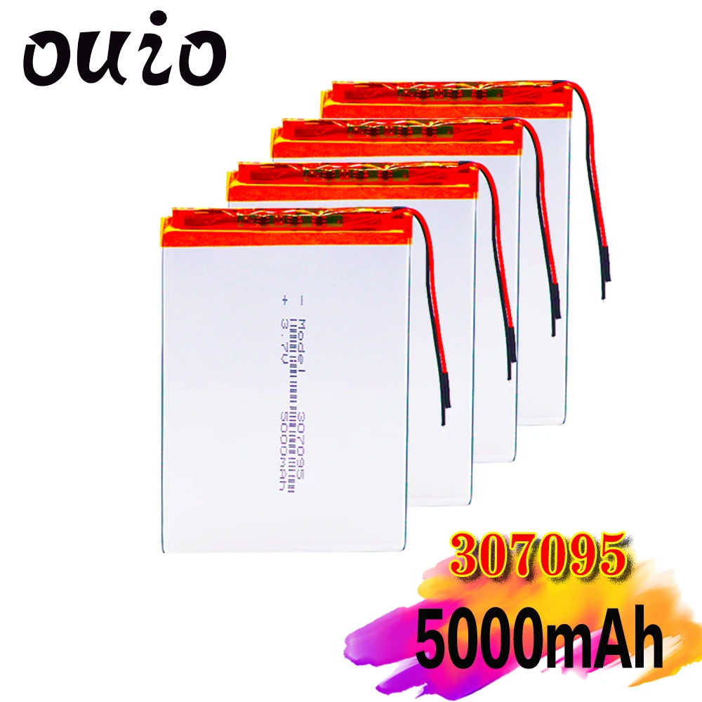 Bateria esperta do li-íon dos oradores mp3 da casa 5000 mah 3.7 v 307095 do polímero para dvr, gps, mp3,mp4, banco de potência de dvd, orador