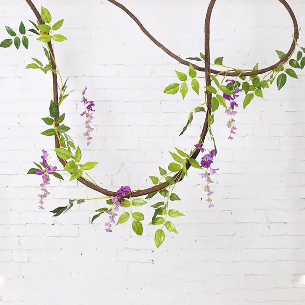2m artificial wisteria flower string tree vines decorative bean