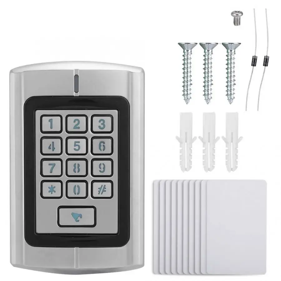 DC 12V металлический чехол пароль Card Reader двери доступа Управление интерфейс wiegand клавиатуры Системы ID/микросхемой чипом микропроцессорные карты Система контроля доступа