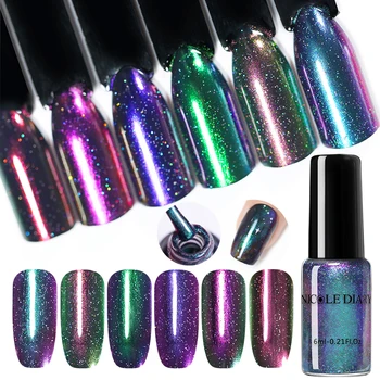 

NICOLE DIARY 6ML Chameleon Glitter Nail Polish Sparkling Nail Art varnish Shinning Sequins Varnish Polishes
