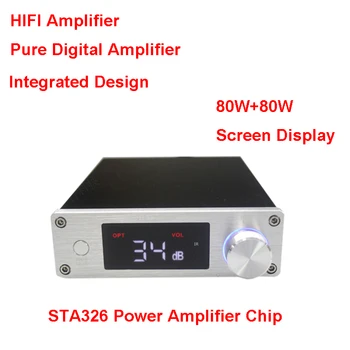 

80W+80W High Power Pure Digital Power Amplifier USB Fiber Coaxial Digital Signal Input STA326 Power Amplifier Chip