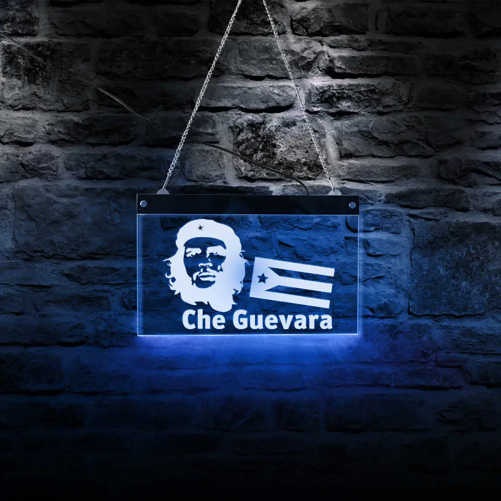 Che Guevara Argentine Marxist революционный светодиодный настенный неоновый знак Ernesto Guevara de la Serna Doctor Сувенирный настенный светильник