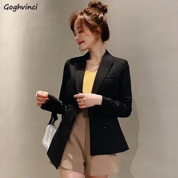 

Blazers Women Notched Black Females Elegant Clothing Hot Sale Comfortable Womens Blazer Casual Long Korean Style Plus Size Chic