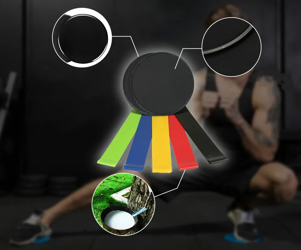Yoga Resistance Rubber Bands Gliding Discs Slider Fitness Disc Indoor Outdoor Fitness Equipment Pilates Workout Equipment GYH
