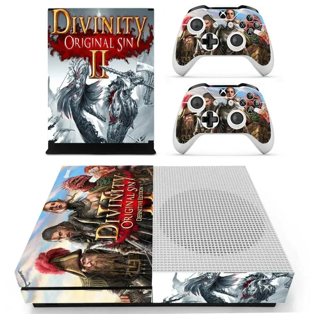 YS-xboxoneS-1891 Divinity: оригинальная наклейка Sin 2 s для Xbox One S, наклейки на кожу Pegatina для Xbox one, тонкая консоль и два контроллера - Цвет: YS-xboxoneS-1891