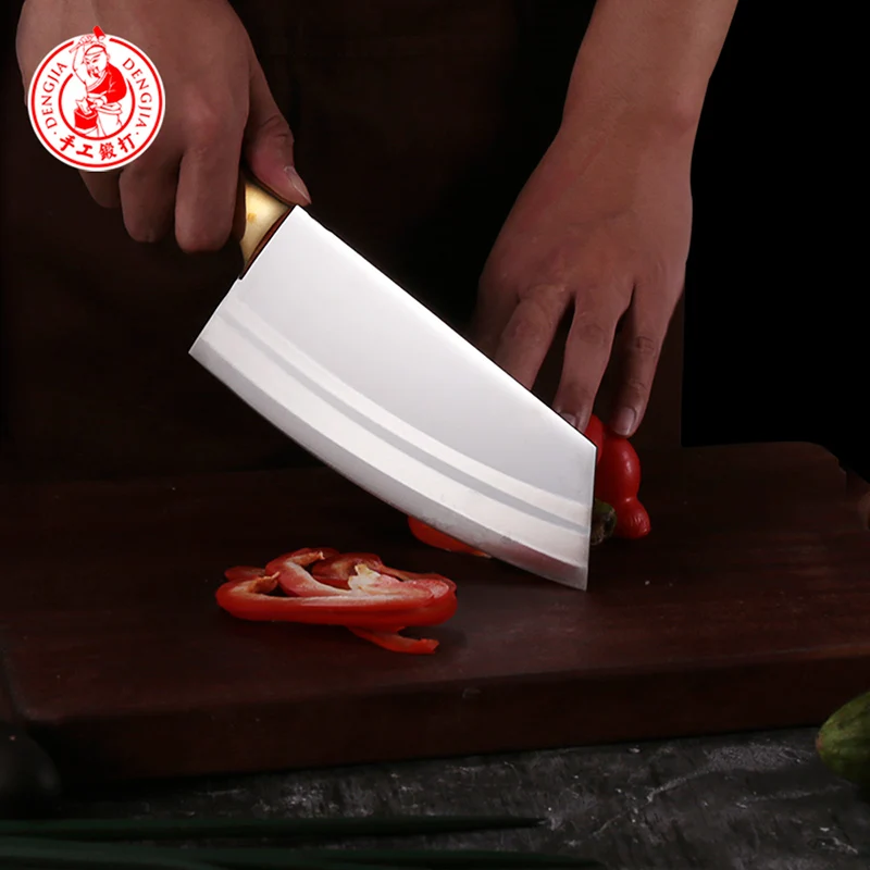 DENG Knife TT-02 Stainless Steel Handmade Forged Kitchen Vegetable Knife and Meat Cleaver Chinese Chef's Knife Cleaver Knives