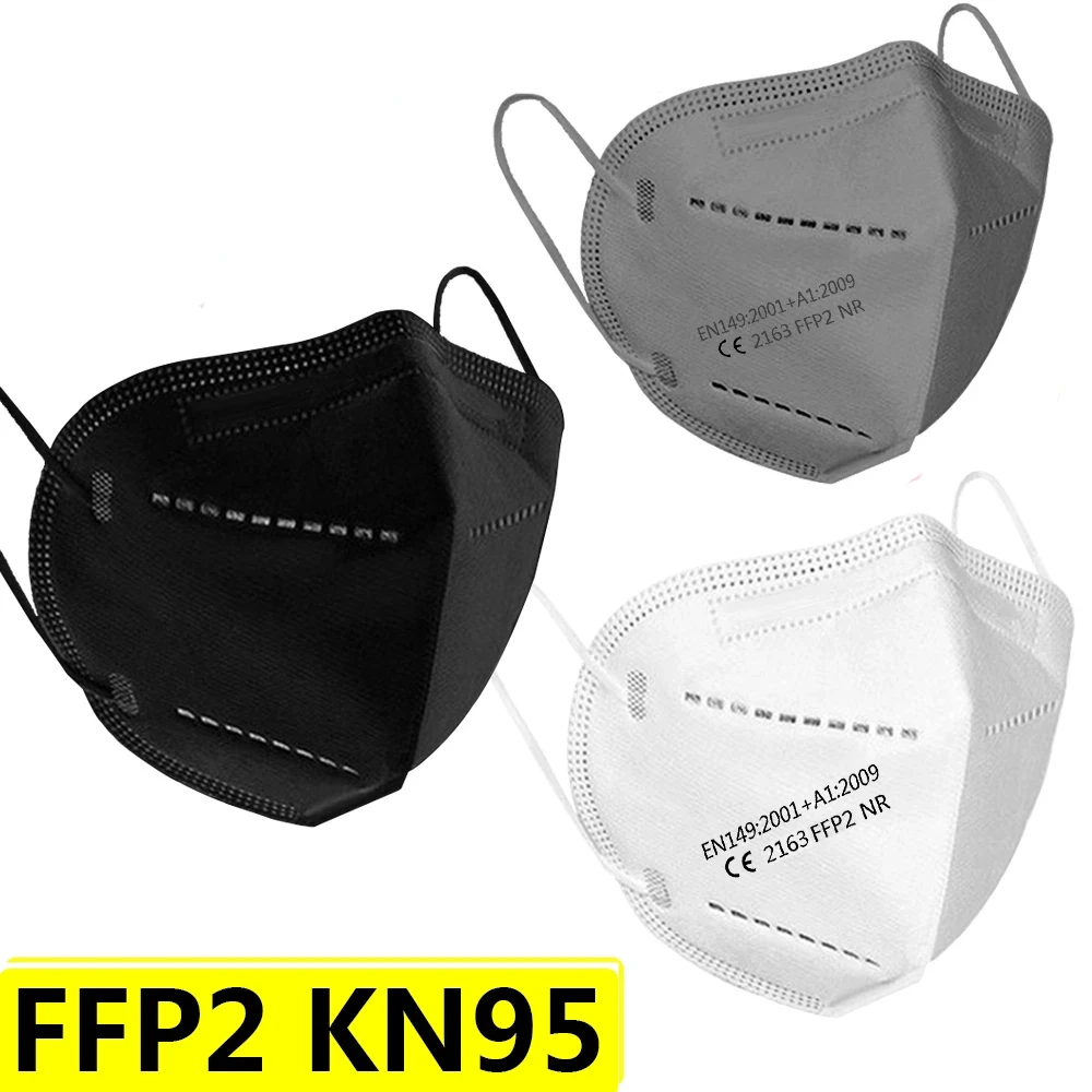 

FFP2 маска для лица KN95 маски для лица 5-ти слойной фильтрации маске защитный против гриппа пыль маска для лица из дышащего материала mascherine mascarillas
