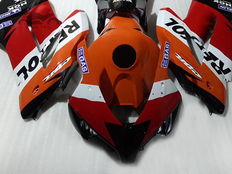 7 подарков впрыска обтекателя комплект Подходит для Honda CBR 1000RR 2004 2005 CBR1000RR 04 05 послепродажный Пластиковый обтекатель наборы частей KR07