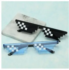 Солнцезащитные очки Thug Life очки-мозаика, мужские, женские, мужские, 8-битные винтажные затемненные очки для супервечерние