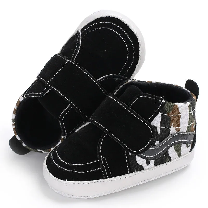 Infant Newborn Baby Boy Girl Canvas Shoes Prewalkers Autumn Soft Sole Anti-slip Sneakers Camouflage