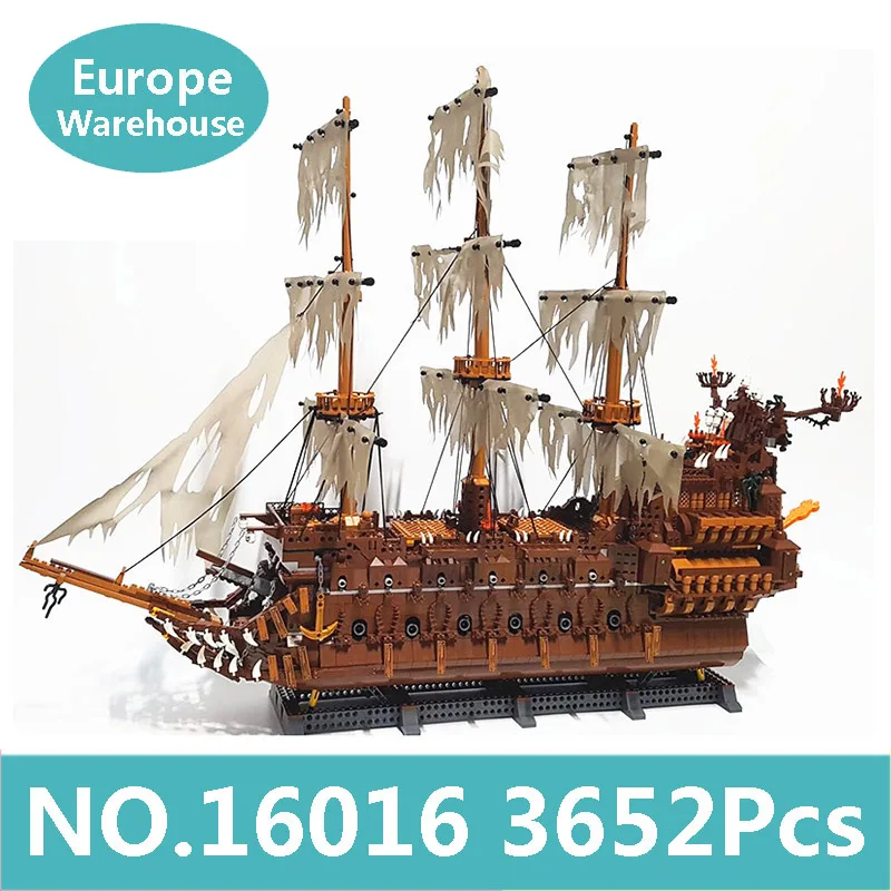 Lepinblocks King Bricks 16016 Летающий голландец имперский флагман Пираты корабль Карибы строительные блоки игрушки для детей подарок - Цвет: 16016