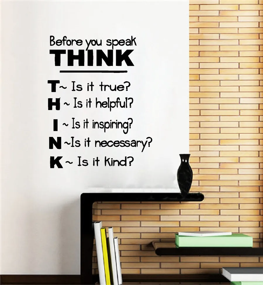 Наклейка на стену с надписью Think Quote|Наклейки стену| |