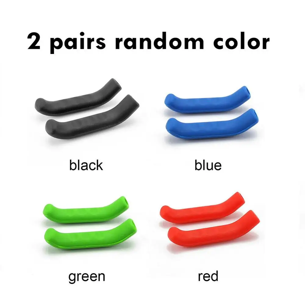 2 pairs random Аксессуары для велосипеда, велосипедная Тормозная ручка, силиконовый чехол для mtb велосипеда, велосипедный руль, защитный чехол, противоскользящий велосипедный протектор - Цвет: 2 pairs random