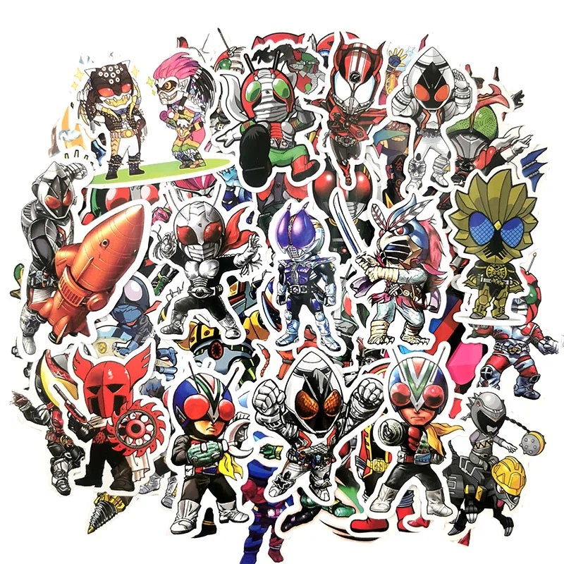 50 шт./партия забавные японские аниме Kamen Rider граффити наклейки для ноутбука автомобильный коврик багаж телефон на велосипеде наклейка игрушка наклейка для детей