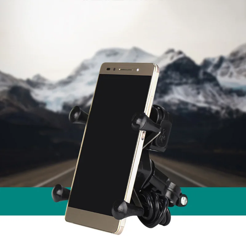 ACCNIC вращение на 360 Градусов Крепление сотового телефона мотоцикла держатель Водонепроницаемый с USB зарядное устройство для iPhone XS X 8, samsung Galaxy S9