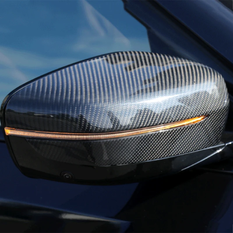 GELINSI для BMW G30 5 серия Авто настоящий углерод волокно зеркало заднего вида накладка рамка наклейка внешние аксессуары