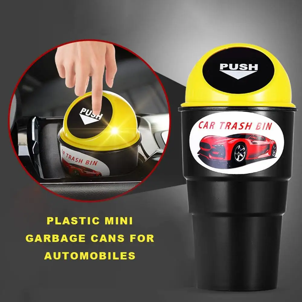 

Creative Fashion Car Trash Can Car Plastic Mini Trash Can Car Multi-Function Small Debris Storage Bucket