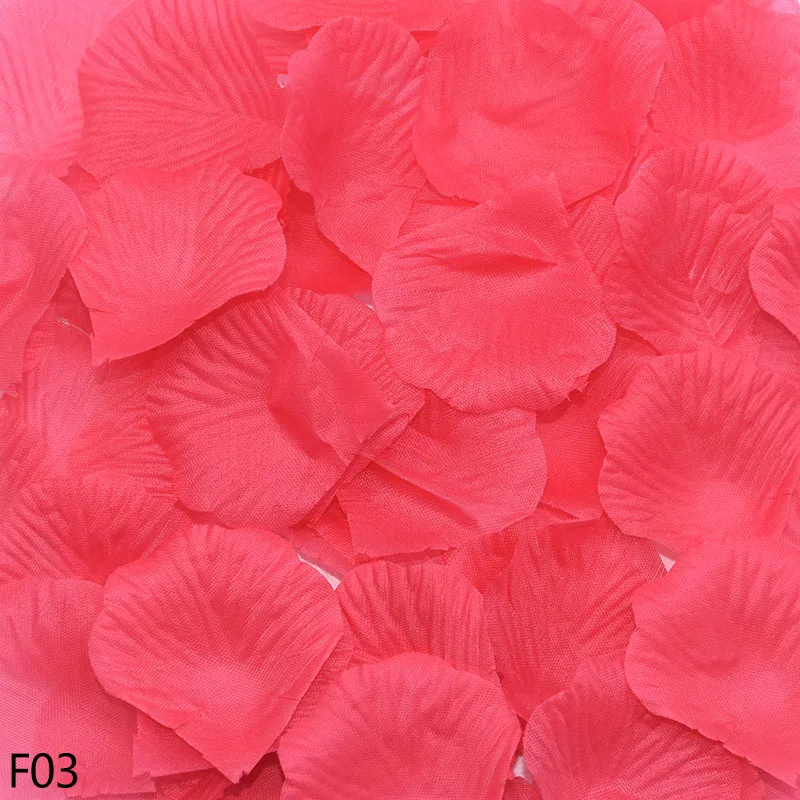 F03-500pcs 500 шт искусственный цветок, шелковые лепестки роз для свадьбы, помолвки, Дня Святого Валентина, свадьбы, дня рождения, украшения, искусственный цветок - Цвет: F03-500pcs