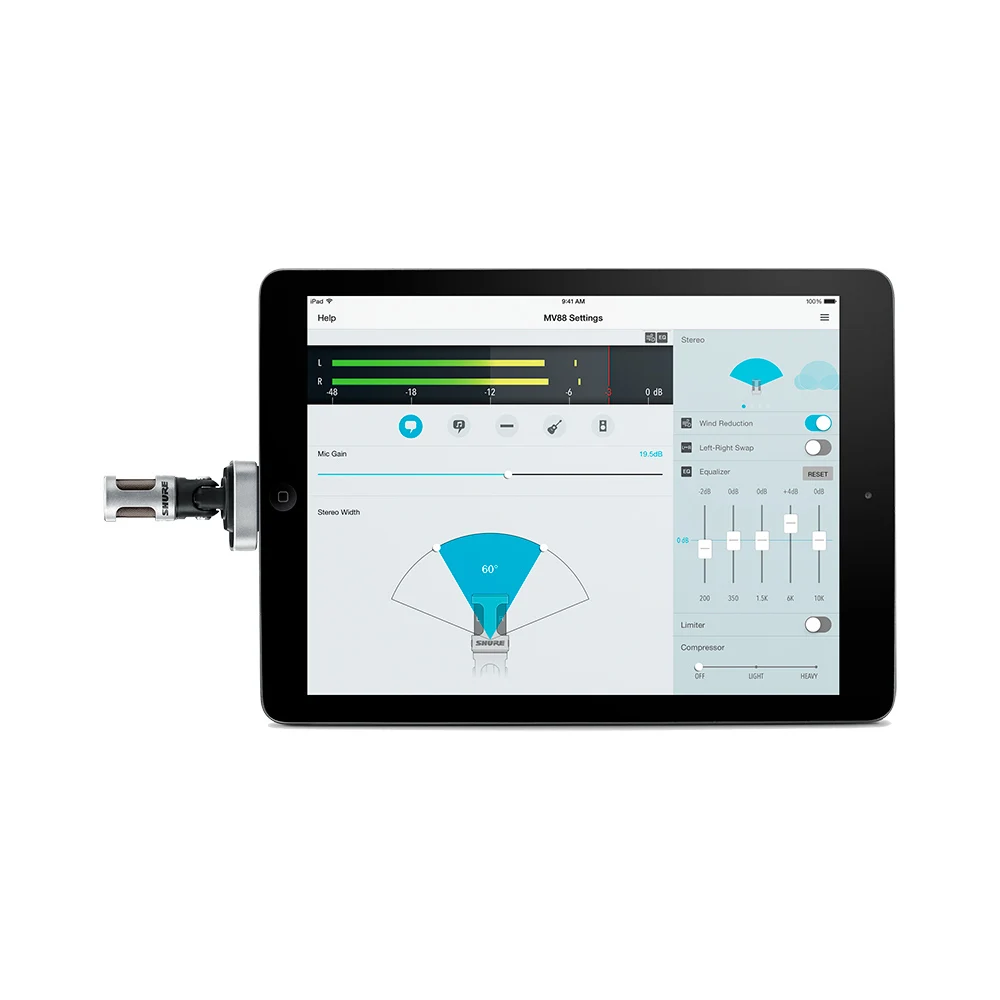 Микрофон цифровой конденсаторный портативный SHURE MV88/A официальная гарантия, быстрая