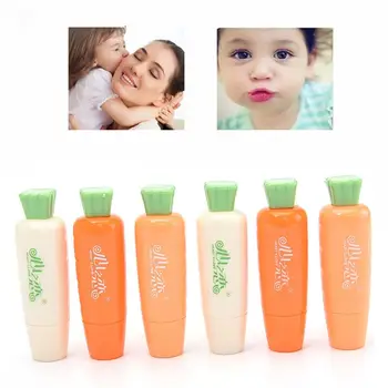 

High Quality 2pc Carrot Shape Lip Balm Moisturizing Longlasting Lip Balm Colorless Water Run Lip Care For Women Men Random Color