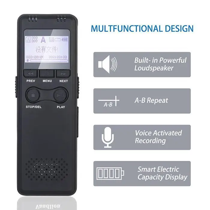 Мини цифровой диктофон светодиодный экран MP3 USB 2,0 плеер MP3, WMA AGC шум литиевая батарея рекордер уменьшения