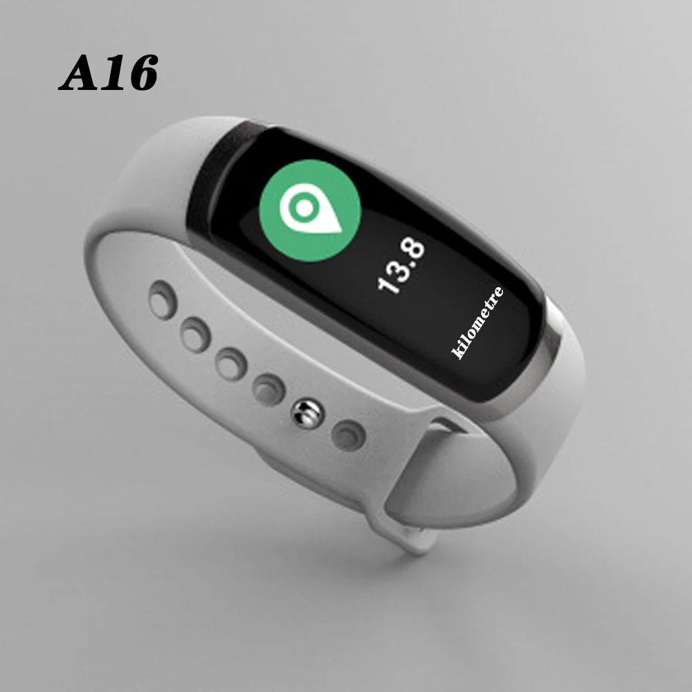 

A16 Smart Watch A16 Smart Bracelet IP67 Waterproof Heart Rate Bracelet Bluetooth 4.0 Fitness Tracker For Andriod Touch Screen