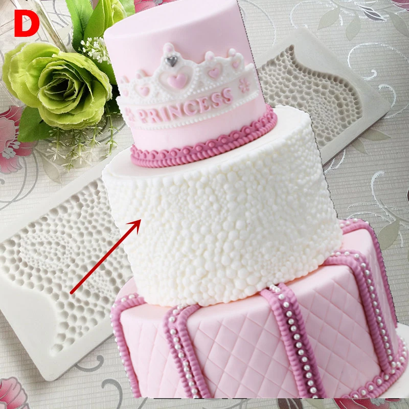 Силиконовый для торта для мастики лимонный шоколад конфеты печенье Gumpaste форма для выпечки кружевной коврик Свадебные украшения боковой части торта инструменты