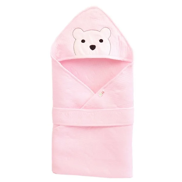 Pink Новое одеяло для новорожденных Bebe хлопок дышащий конверт пеленка для новорожденных с капюшоном спальный мешок Parisarc одеяло s - Цвет: Pink