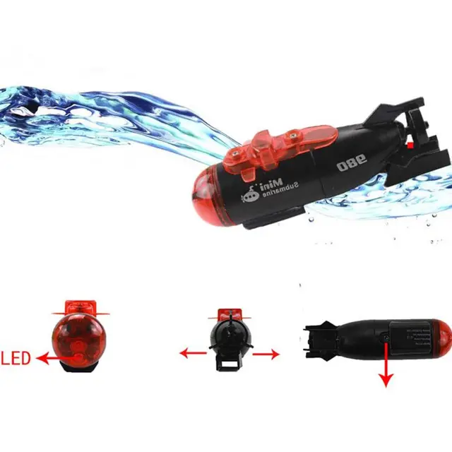 Electric Simulation Mini Submarine Model Toy Infrared Remote Control Three Channels Water Toy RC Boat Children Gift 6