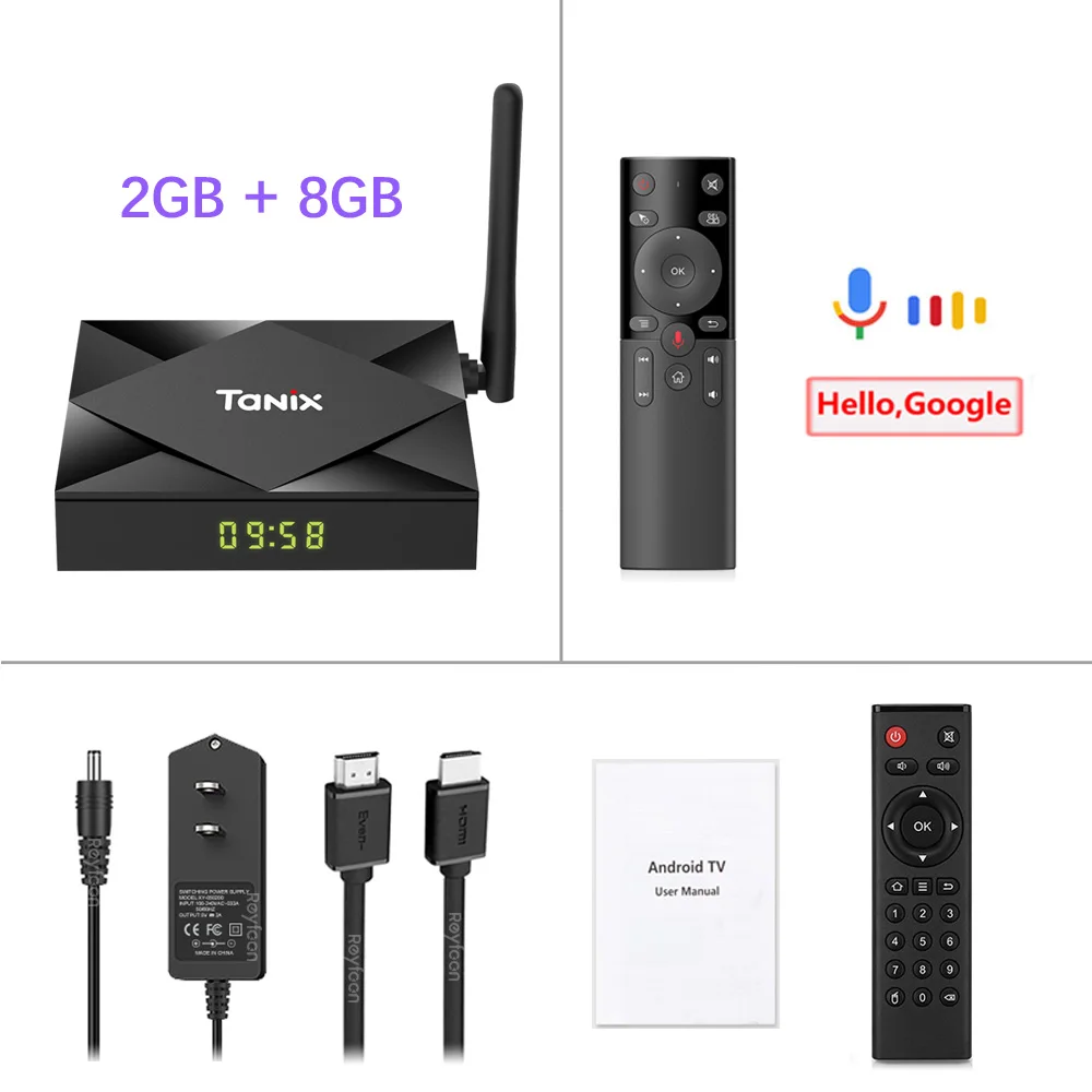 2G 8G H17 Voice re Предпродажа Android 10,0 ТВ приставка Tanix TX6S 2,4G 5,8G двойной Wifi Allwinner H616 четырехъядерный USD2.0 Bluetooth 4K Google плеер Youtube Ne - Цвет: 2G 8G H17 Voice re