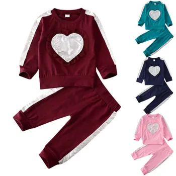 

Pudcoco US Stock 0-24M 2PCS Newborn Baby Boy Girl Autumn Clothes Set Striated Clothes Shirt Tops Pant Infant Girl Outfit Set