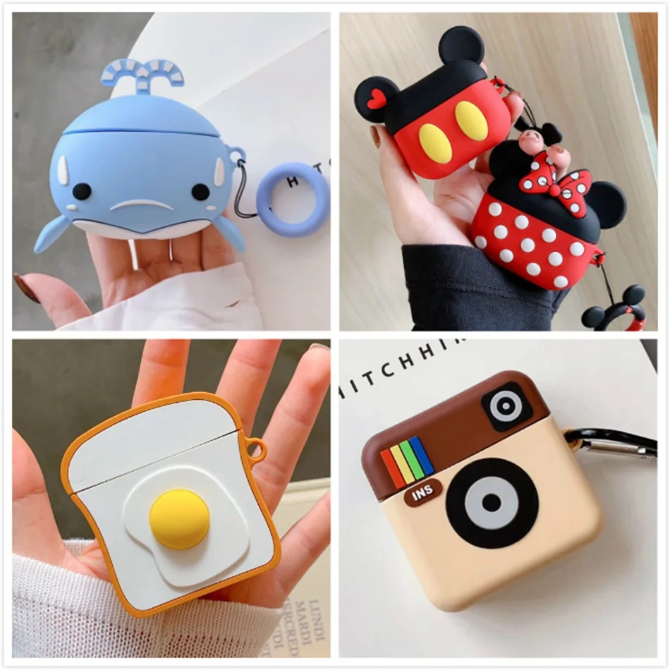 3D чехол для наушников Airpods Pro Чехол Силиконовый собачий банан Мультяшные