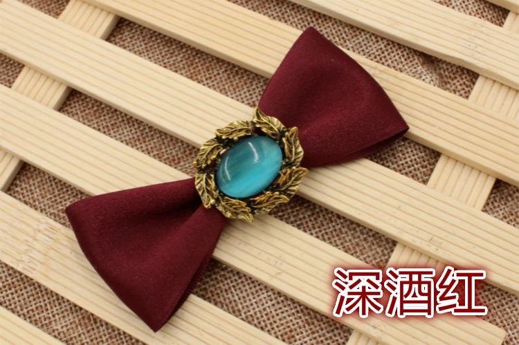 1PCS Bow Tie 2 шт. Мужской Женский Галстук-Бабочка Сплав Брошь со стразами набор носовых платков свадебный бизнес Рождественский галстук платок Карманный квадратный галстук-бабочка - Цвет: 1PCS Bow Tie