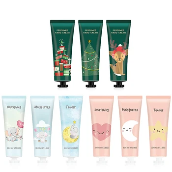 

Hotsale 3pcs Hand Cream Set Moisturizing Nourishing Skin Lighten Fine Lines Christmas Gift