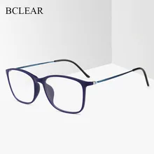 BCLEAR Fashion TR90 glass es Frame мужские или wo мужские ультралегкие унисекс квадратные Простые Стеклянные очки es мужские Оптические очки с оправой горячая распродажа