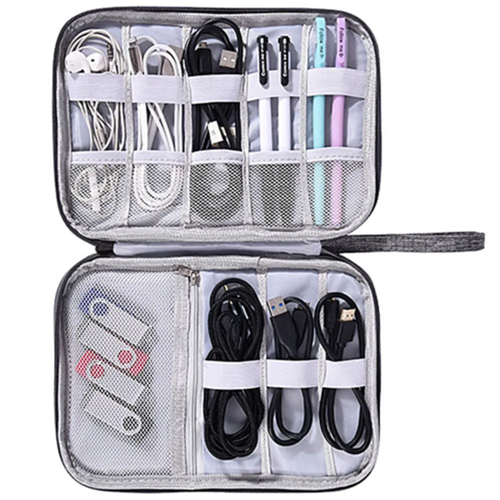 Electronic Digital Storage Bag USB Cable Charger Earphone Pouch Organizer Case 
