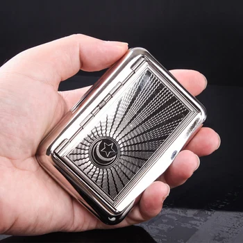 

Portable Metal Cigarette Case Stainless Steel Tobacco Case Humidor Smoking Pipe Tool Hand-rolled Tobacco Storage Box